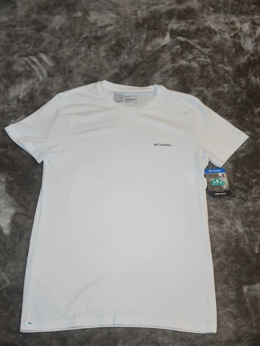 Columbia Men’s Omni-Wick Tech White Short-Sleeve Crewneck Active Tee Size S NWT